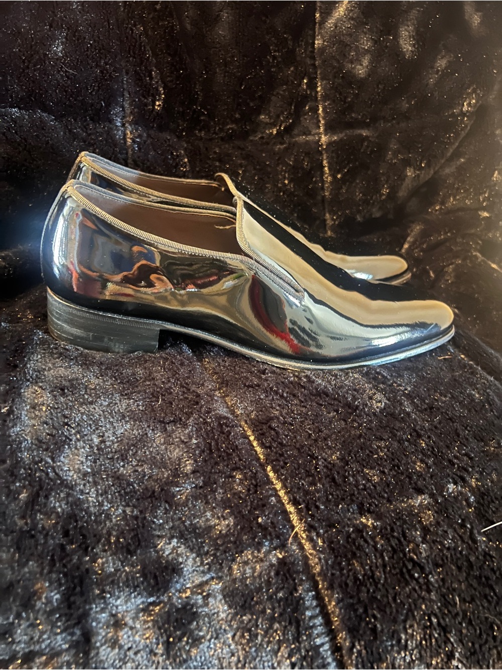Mezlan Black Patent Leather Slip-On Loafers - Picture 7 of 9